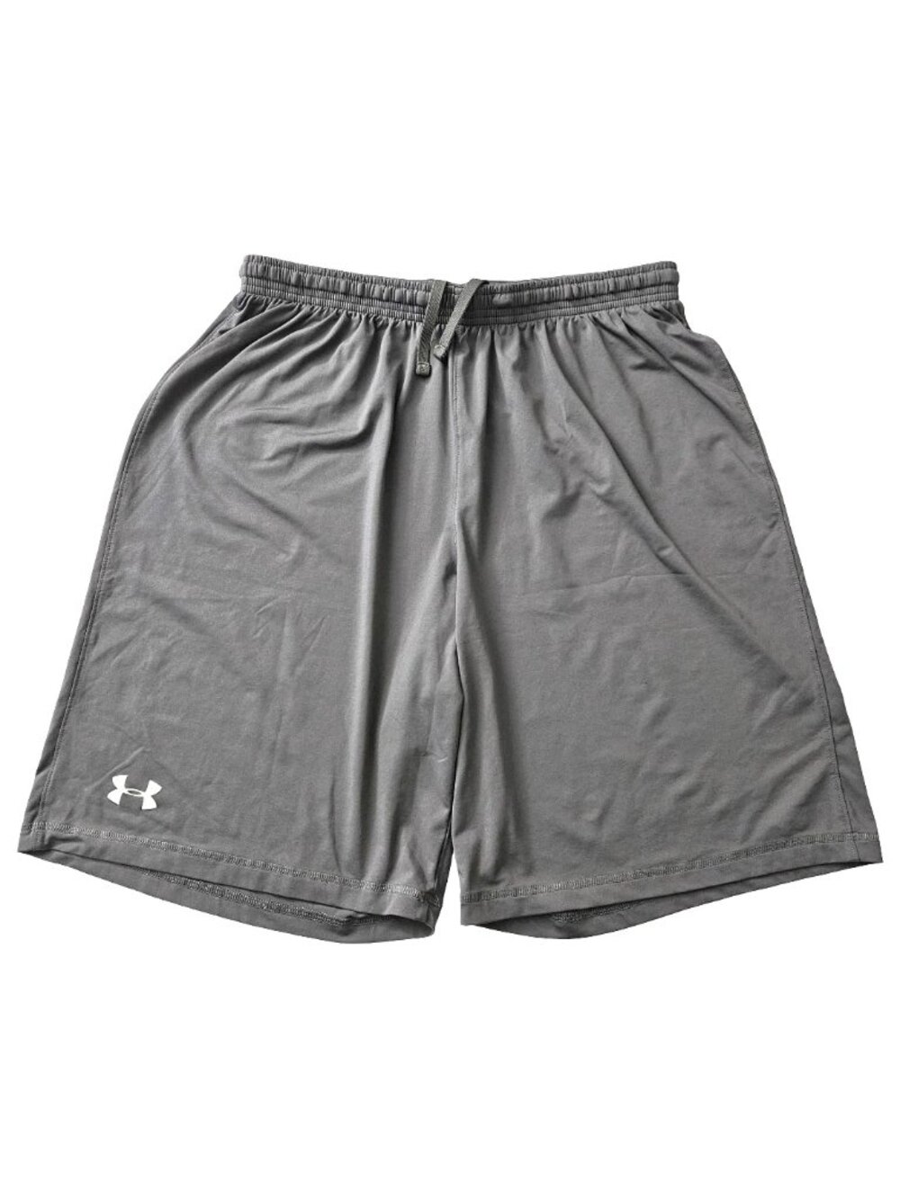 Under Armour HeatGear Men's Loose Y2K Basketball Athletic Gym Shorts Grey Large